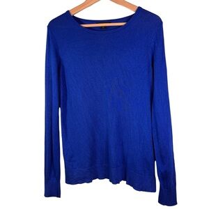 SOLD Banana Republic Silk Cashmere Crew Neck Sweater Medium Cobalt Royal Blue